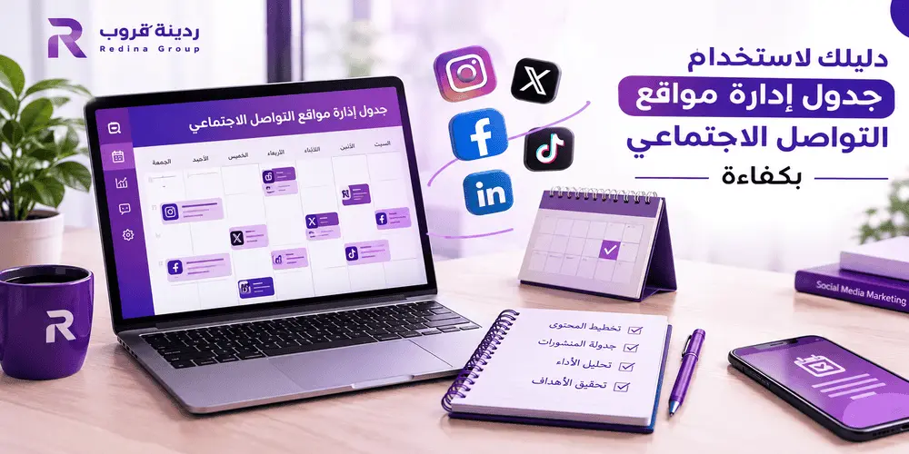 جدول إدارة مواقع التواصل الاجتماعي